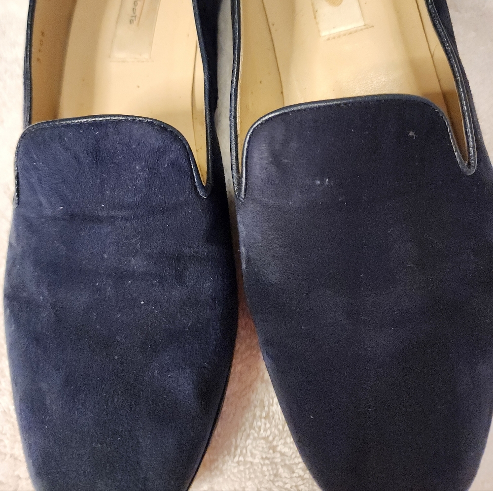 TALBOTS Blue Suede Loafers, Size 9. - Picture 6 of 11